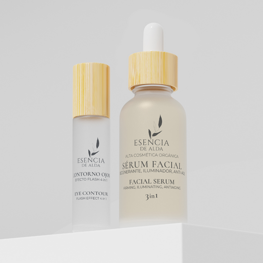 Set Gold | Rutina antiedad con Sérum Facial 3 en 1 y Contorno de Ojos efecto flash
