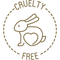 Cruelty Free logo with a rabbit and heart symbol