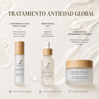 Set Platinum | Rutina antiedad completa con Sérum, Contorno y Crema